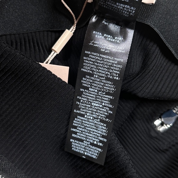 NWT Christopher Kane Moto Ribbed Zipper Black Leggings Womens US 2 - Picture 9 of 12